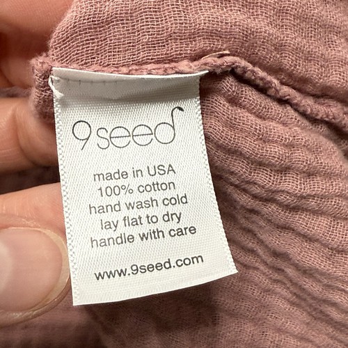 9 Seed Joshua Tree Kaftan Coverup Gauze Short Sleeve Sz S Dusty Pink Mauve Beach - Picture 7 of 11