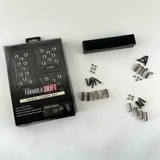 Formula Drift Pedal Cover Pad Set Black FD Carbon Fiber Aluminum w/ Clutch Plate