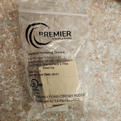 Premier 2-Plex Surface Housing Boxes PT-KSH2-52 Ivory