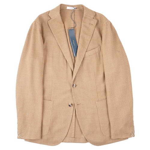 Boglioli Tan-Cream Woven Check Wool 'K Jacket' Sport Coat 38R (Eu 48) NWT - Picture 9 of 9