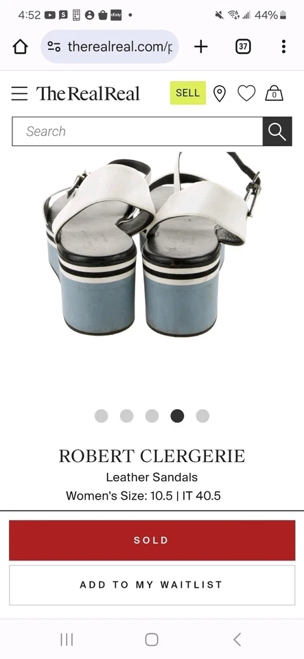 Sandalias de plataforma Robert Clergerie blancas/azules talla 40,5 9,5/10 EE. UU. Foto 4 de 4