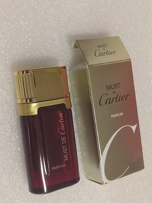 vintage Must De Cartier PARFUM (Pure Perfume) 0.25 oz / 7.5 ML new for women