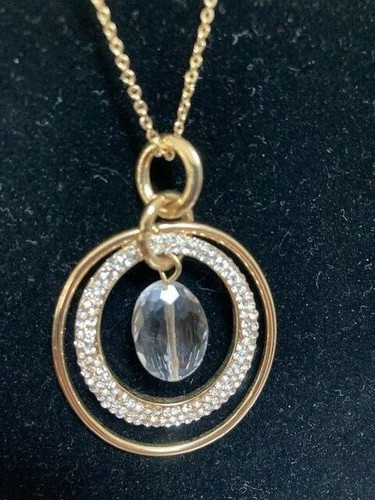 LOFT OUTLET GOLD TONE LONG CHAIN FAUX 