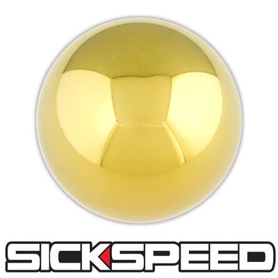 SUPER DOWN LOW ROUND LIGHT 24K GOLD SHIFT KNOB FOR MANUAL 5/6 SPEED 12X1.25 S15