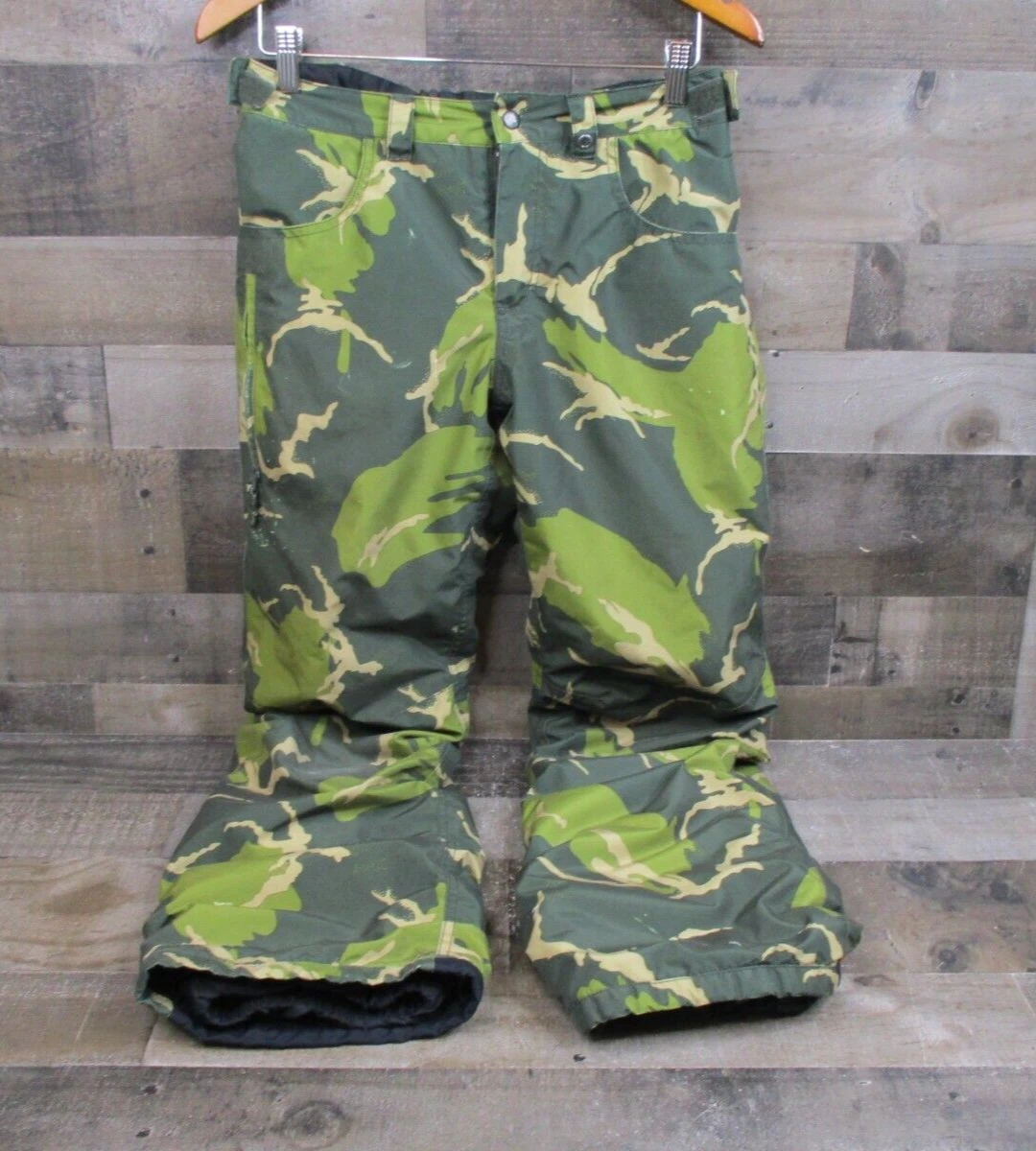 burton snowboard camo barnstorm dry ride elastic waist ski pants