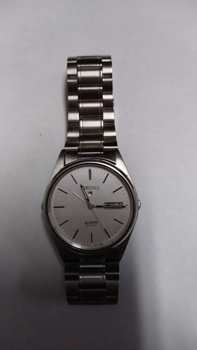 seiko mens watch with alarm, day and date origa