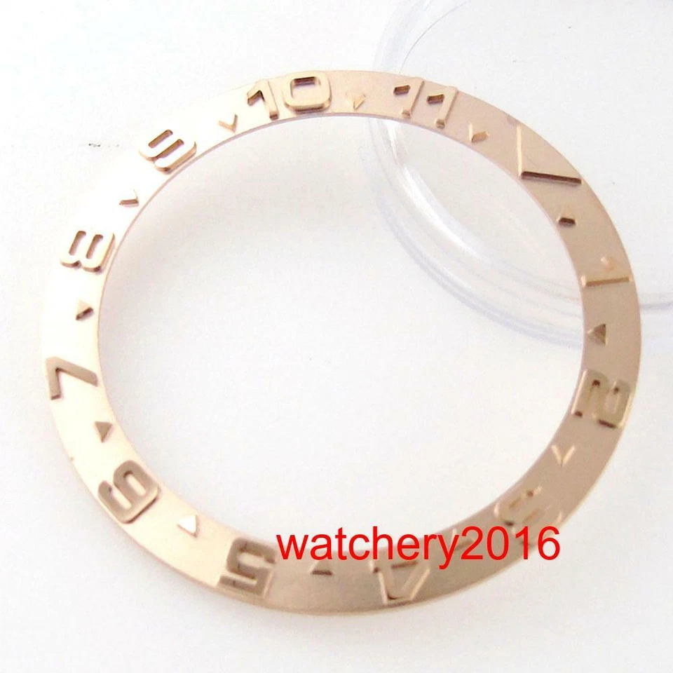 38mm Watch Bezel Insert Silver Black Rose Gold Fit 40mm GMT Automatic mens watch - Image 4 of 4