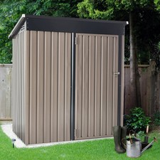 5 x 3ft Garden Shed Galvanised Metal Shed Outdoor Storage Tool Small House