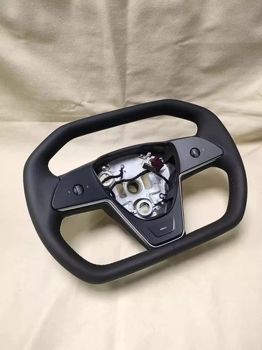 Cyber Look Steering Wheel for Model 3 Model Y 2017-2024 W/Heating Nappa Leather - Picture 2 of 9