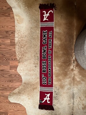 2024 Rose Bowl ALABAMA Scarf Nick Saban Last Game Roll Tide Rose Parade 