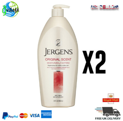 2 X  Jergens Original Scent Dry Skin Moisturizer 32oz