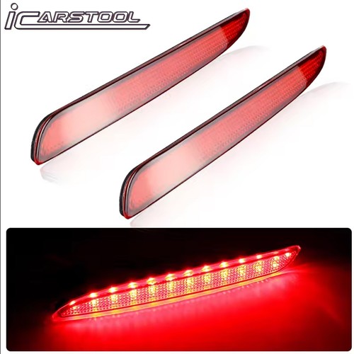 Red Lens LED Bumper Reflector Tail Brake Stop Light For 2010-13 Mazda 3 Axela BL - Picture 10 of 21