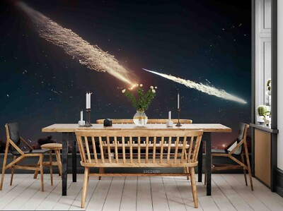 3D Planet Nachthimmel Selbstklebende Abnehmbare Tapete Wandbild