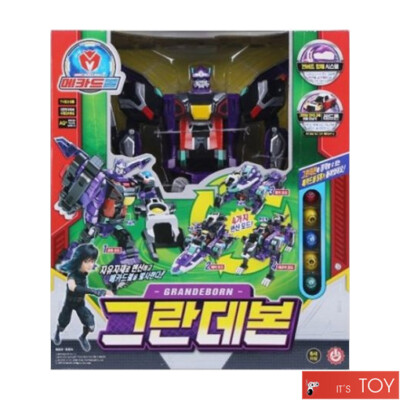 Mecard Ball GRANDEBORN 4 Modes Transforming Robot Air Tank Jaguar Bead Toy 2022