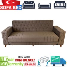 Luxurious Modern Turkish Ottoman 3 Seater Sofa Bed with Storage and Cushions