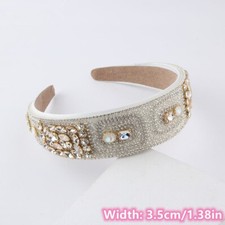 1PC Damen Sparkle Kristall Edelstein Stirnbänder Barock Strass Haar Creolen