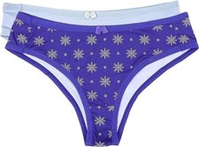 Womens Hanes Microfiber Cheeky Panties Navy Blue Stretch Underwear Size 7 NEW