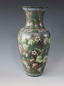 Antique Chinese Cloisonne Wall Pocket Vase with Pomegranate Decoration 18th/19th
