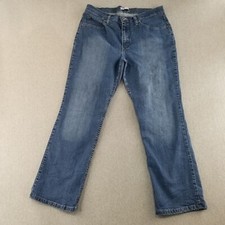 Riders by Lee Jeans Women's Sz 16P Classic Fit Straight Leg Blue Dark Wash