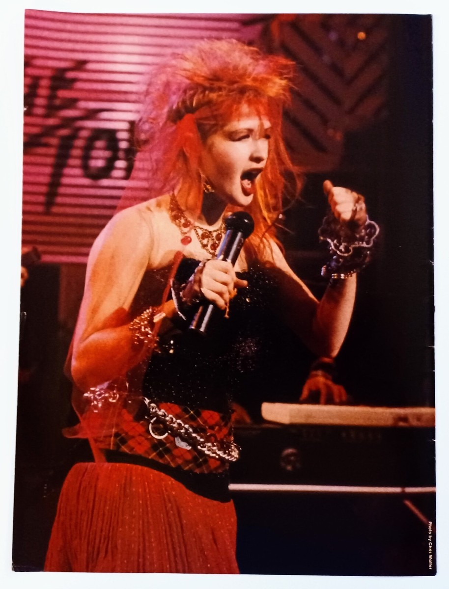 CYNDI LAUPER~ORIG 1984 POSTER~VTG FULL PAGE MAGAZINE PINUP
