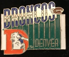 Denver Broncos Gridiron Logo Pin Imprinted Products 1996 Rare 