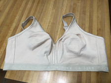 Cacique Unlined Full Coverage No Wire Light Beige Bra 44DD Cotton Blend