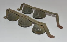 Vintage Brass And Iron Sleigh Bells (Lot of 2) One Bell Missing