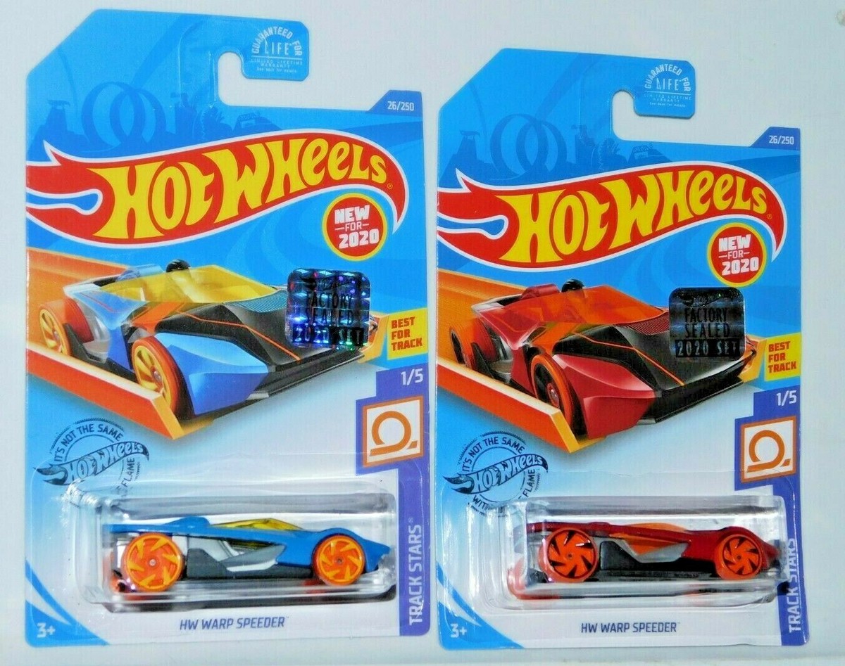 新品未開封 hotwheels track stars 6台セット 2020 HOT WHEELS RLC FACTORY SET TRACK STARS SERIES WARP SPEEDER X2