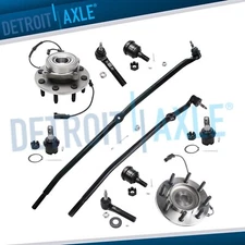 10PC Front Wheel Bearing Hubs Ball Joints Kit for Dodge Ram 2500 3500 1500 4WD