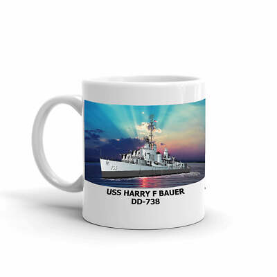 Navy Emporium USS Harry F Bauer DD-738 Coffee Cup Mug
