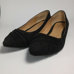 black suede pointed toe flats