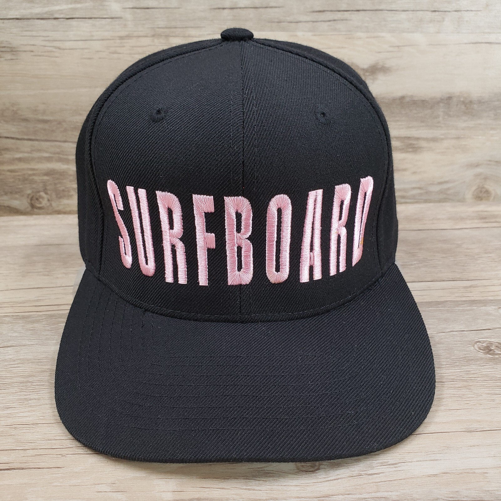 Surfboard Hat Cap Snapback Black Structured Spell… - image 1