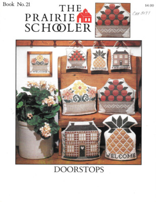 1988 BOOK NO. 21-''DOORSTOPS''-PS-Hard To Find-OOP-CROSS STITCH PATTERN-78HX57W++