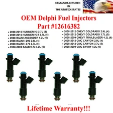 DELPHI OEM FUEL INJECTORS 6X for 2008-2009 Chevrolet Trailblazer 4.2L (6)