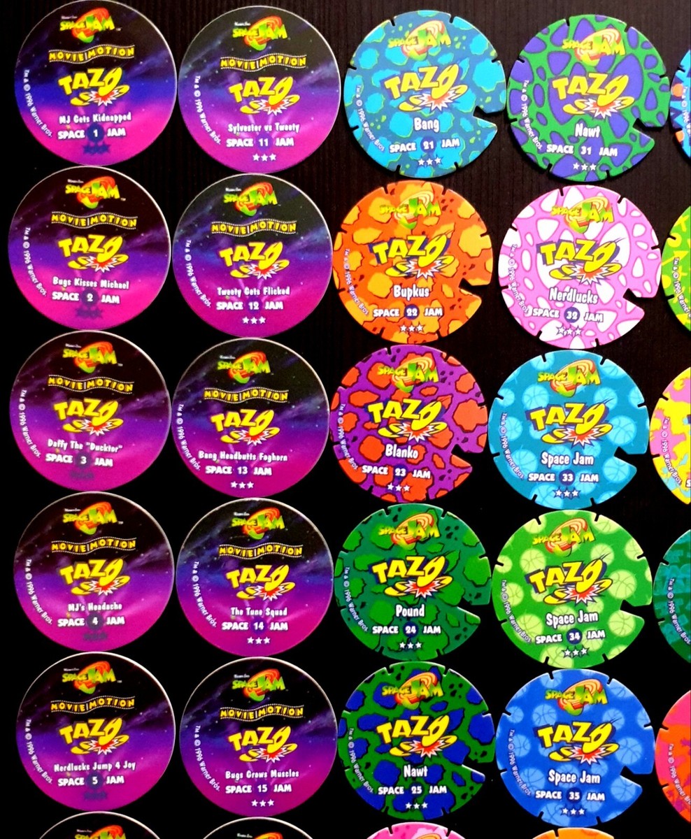 Space Jam Tazos Set Number 1 to 60 - Looney Tunes Michael