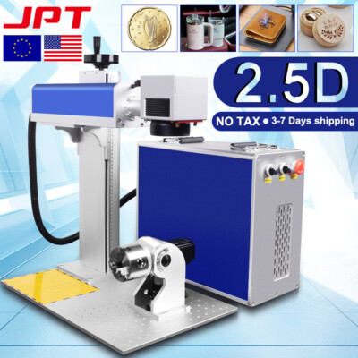 2.5D JPT 100W Mopa Fiber Laser Engraver Marker Cutting Machine EZCAD3 Electric Z