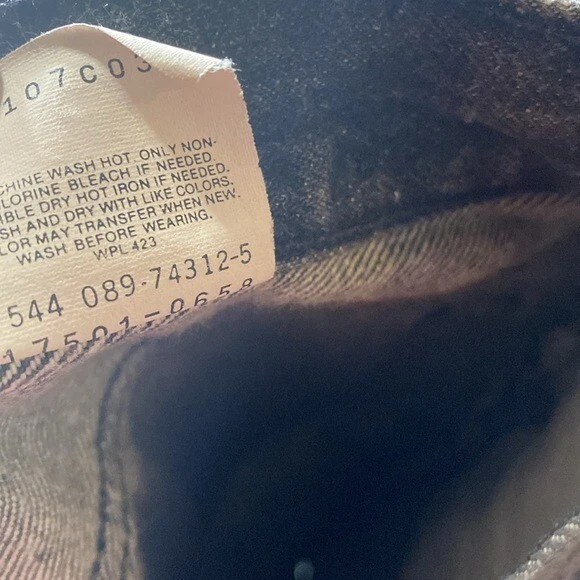 Levi’s Vintage 501 Jeans 5 Juniors Negro 25" Cintura Foto 4 de 4