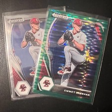 2021 Panini Prizm Draft Emmet Sheehan Green Pulsar + Base Rookie RC #PDP192 Card
