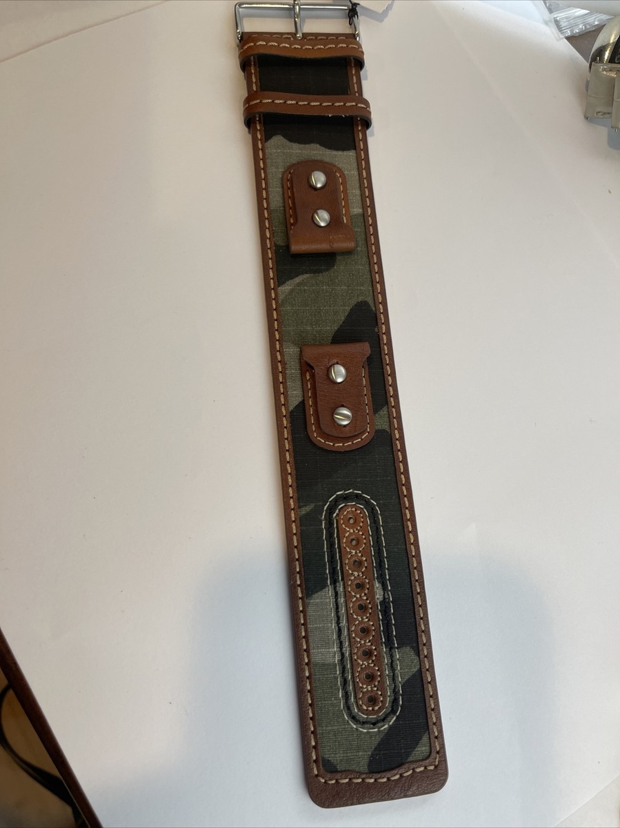 New Fossil Brown Cami Military Cuff Men