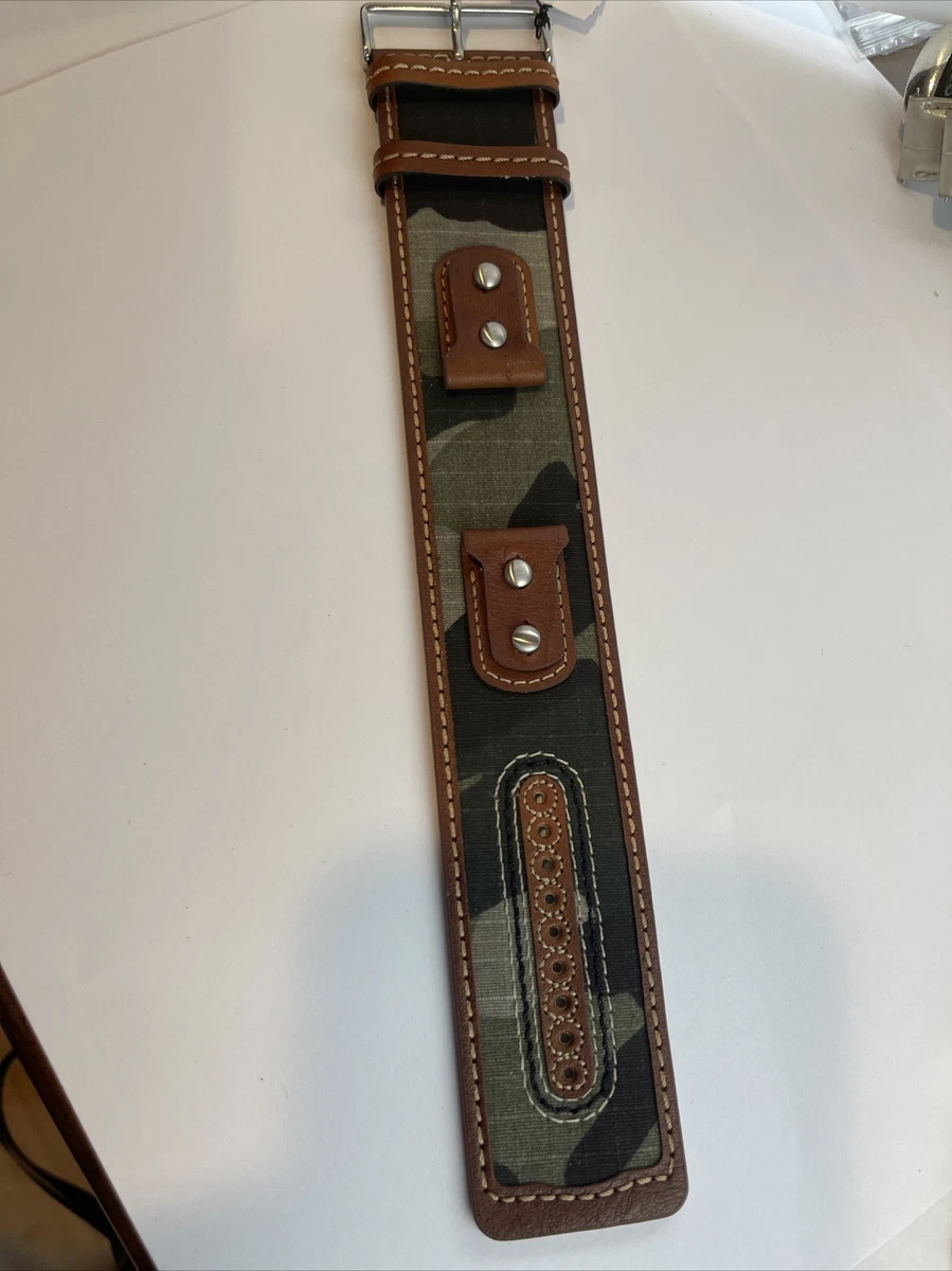 New Fossil Brown Cami Military Cuff Men 