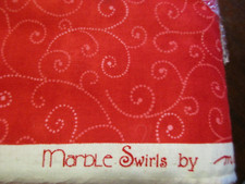 Marble Swirls Pink on Red Cotton Fabric 1 Yard by Moda