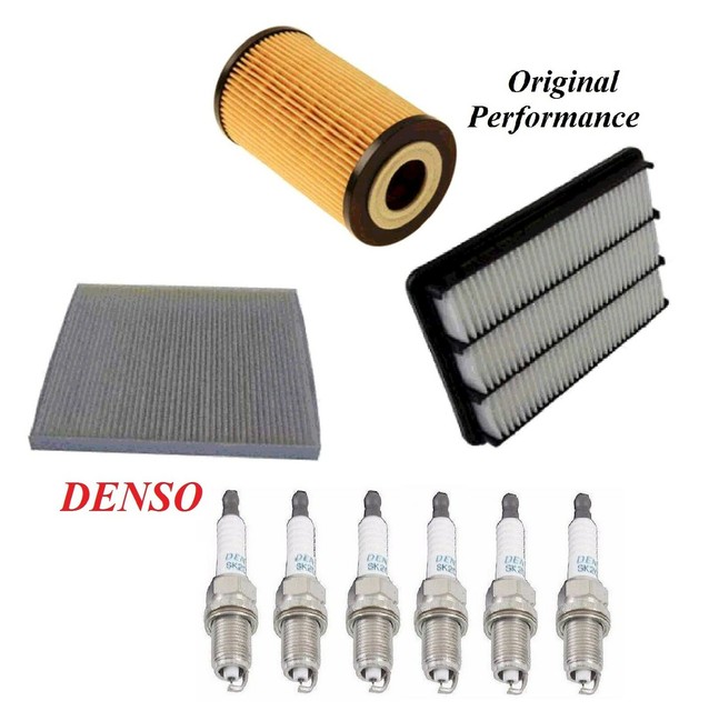 Tune Up Kit Air Cabin Oil Filters Spark Plugs For KIA BORREGO V6 3.8L