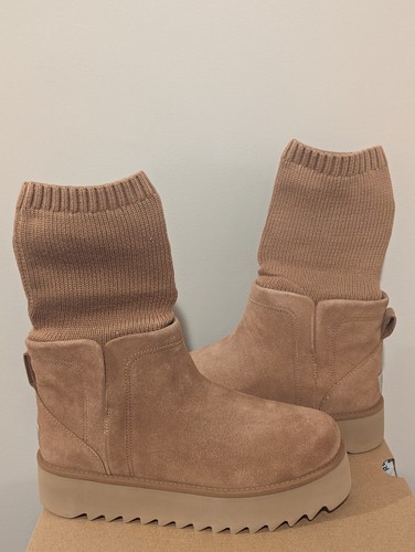 Ugg Australia Women's Classic Ultra Mini Sock'd Platform Boot Size 8 NIB