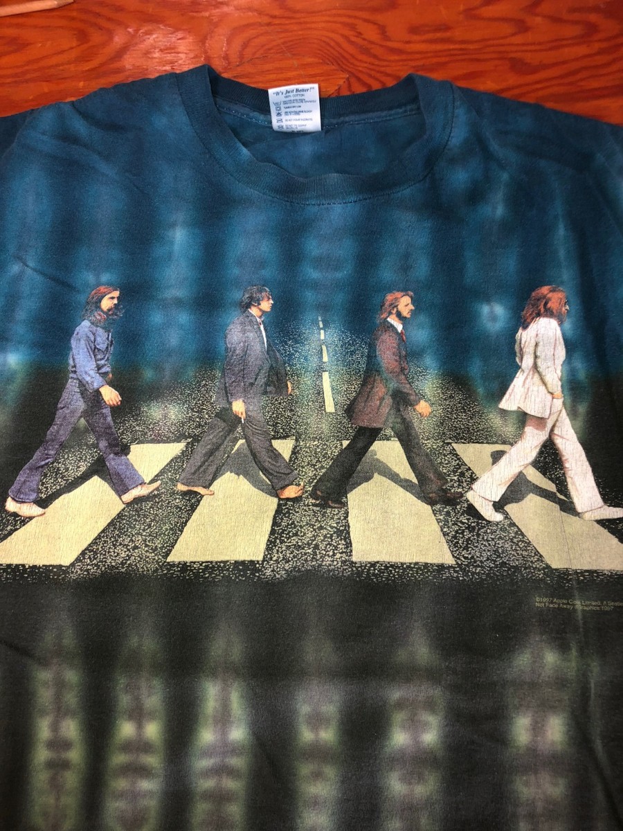 Awesome Vintage Beatles Abbey Road TieDyed 2-sided T-Shirt size L 