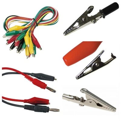 Krokodil-Klemmen Prüfklemmen Prüf-Kabel Messleitung Kroko-Klemmen Isoliert NEU