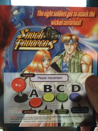 Shock Troopers Neo Geo Mini Arcade Marquee