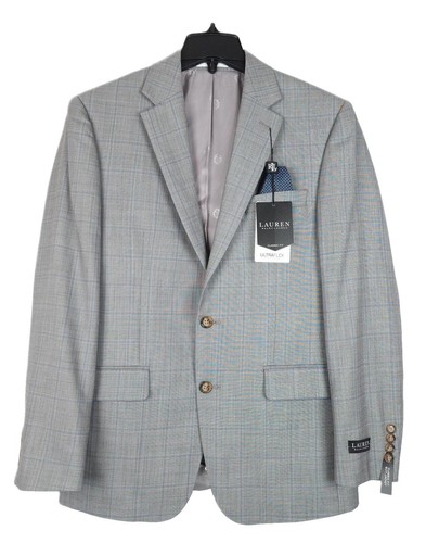 Ralph Lauren Men's 46L Navy Blue Pinstripe 2-Button 100% Wool