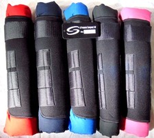 EQUESTRIAN HORSE STABLE BOOTS NEOPRENE TRAVEL PROTECTION WRAP REMOVABLE LINER 4