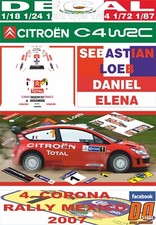DECAL CITROEN C4 WRC S.LOEB R.MEXICO 2007 WINNER 08 