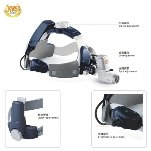 Image 91 - 5W Dental Surgery Leather Headband LED KD-205AY-2 Medical Headlight +2*Batteries